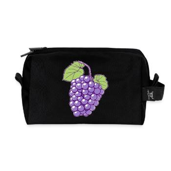 Grapes Costume Fruit Fruit Winemaker Carnival - Recycled Toiletry Zip Bag - black - Front