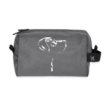 Labrador Retriever Dog Dogs Labbi Wilsigns - Recycled Toiletry Zip Bag - anthracite - Front