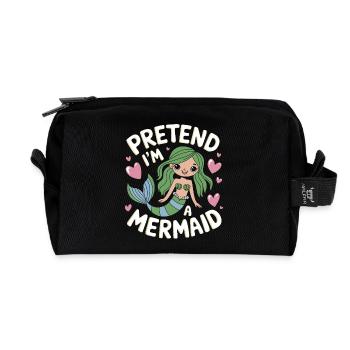 Mermaid Fable Mermaids Fairy Tale - Recycled Toiletry Zip Bag - black - Front