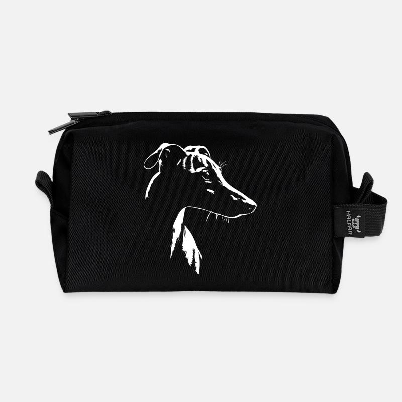 Whippet Silhouette Windhunde Hund Hunde Wilsigns - Recycelte Kulturtasche - Schwarz