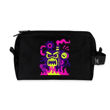 Monster Machine on Fire - Recycelte Kulturtasche - Schwarz - Vorne