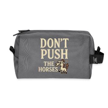 Ne poussez pas les chevaux - Trousse de toilette en tissu recyclé - anthracite - Devant