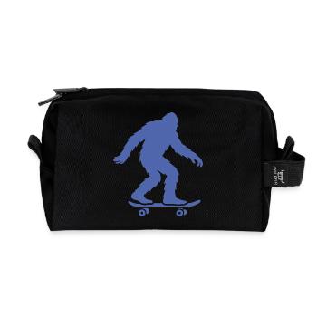 Bigfoot Sasquatch Skateboard Silhouette Minimalist - Recycelte Kulturtasche - Schwarz - Vorne