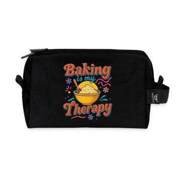 Backtherapie Inspirierendes Design - Recycelte Kulturtasche - Schwarz - Vorne