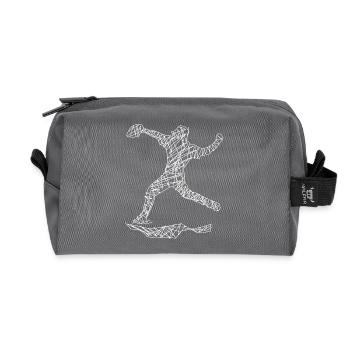 Baseball - Recycelte Kulturtasche - Anthrazit - Vorne