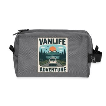 Vanlife Adventure - Trousse de toilette en tissu recyclé - anthracite - Devant