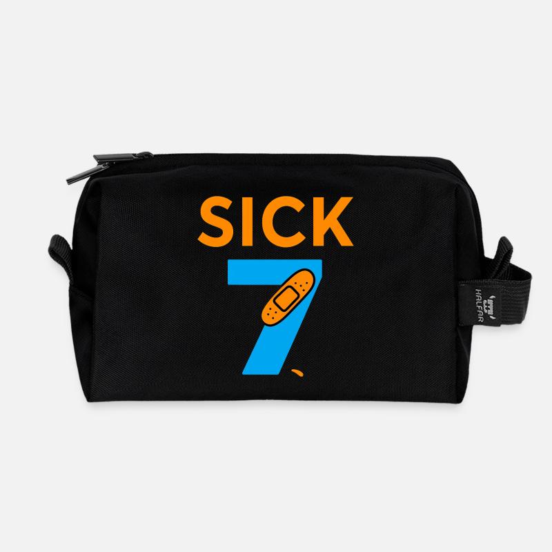 Sick Seven Meme Tee Six Seven - Trousse de toilette en tissu recyclé - noir