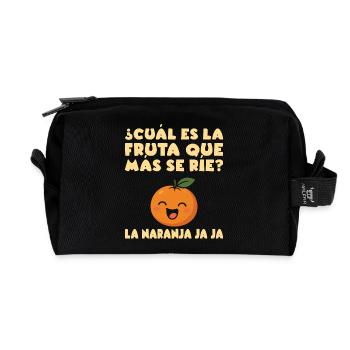 Professeur d’espagnol à l’école Funny Maestra - Trousse de toilette en tissu recyclé - noir - Devant
