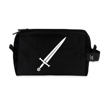 Ritter Schwert Mittelalter Fantasy Vektor - Recycelte Kulturtasche - Schwarz - Vorne