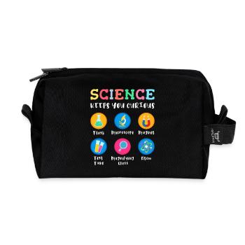 La science suscite la curiosité - Trousse de toilette en tissu recyclé - noir - Devant