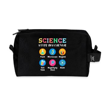 La science suscite la curiosité - Trousse de toilette en tissu recyclé - noir - Devant