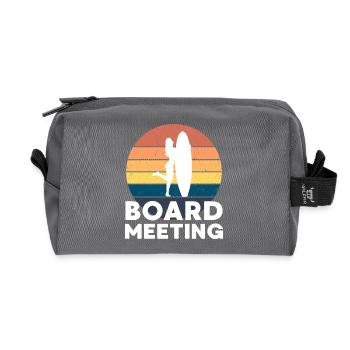 Surfing Board Meeting - Recycelte Kulturtasche - Anthrazit - Vorne