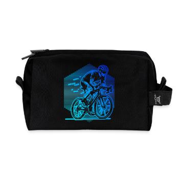 Einfach Roadbike zeitloses Design - Recycelte Kulturtasche - Schwarz - Vorne