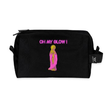 Oh My Glow Vierge Marie Auréole Or - Trousse de toilette en tissu recyclé - noir - Devant