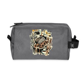 Baking Baker Vintage - Recycled Toiletry Zip Bag - anthracite - Front