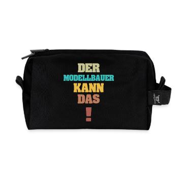 Spruch Modellbauer - Recycelte Kulturtasche - Schwarz - Vorne