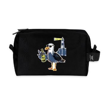Bière Cool Seagull Lighthouse - Trousse de toilette en tissu recyclé - noir - Devant