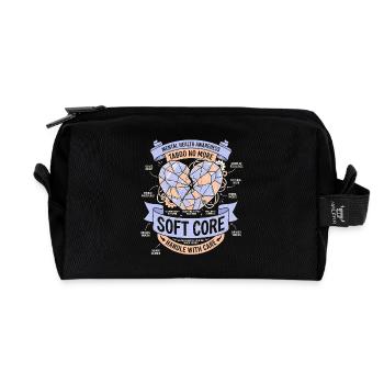 Handle with care - Recycled Toiletry Zip Bag - black - Front