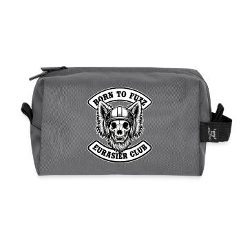 Eurasier | Fuzz Rocker Biker - Recycled Toiletry Zip Bag - anthracite - Front