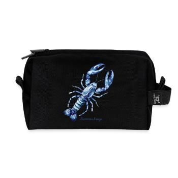 Sommerbrise Aquarell-Lobster - Recycelte Kulturtasche - Schwarz - Vorne