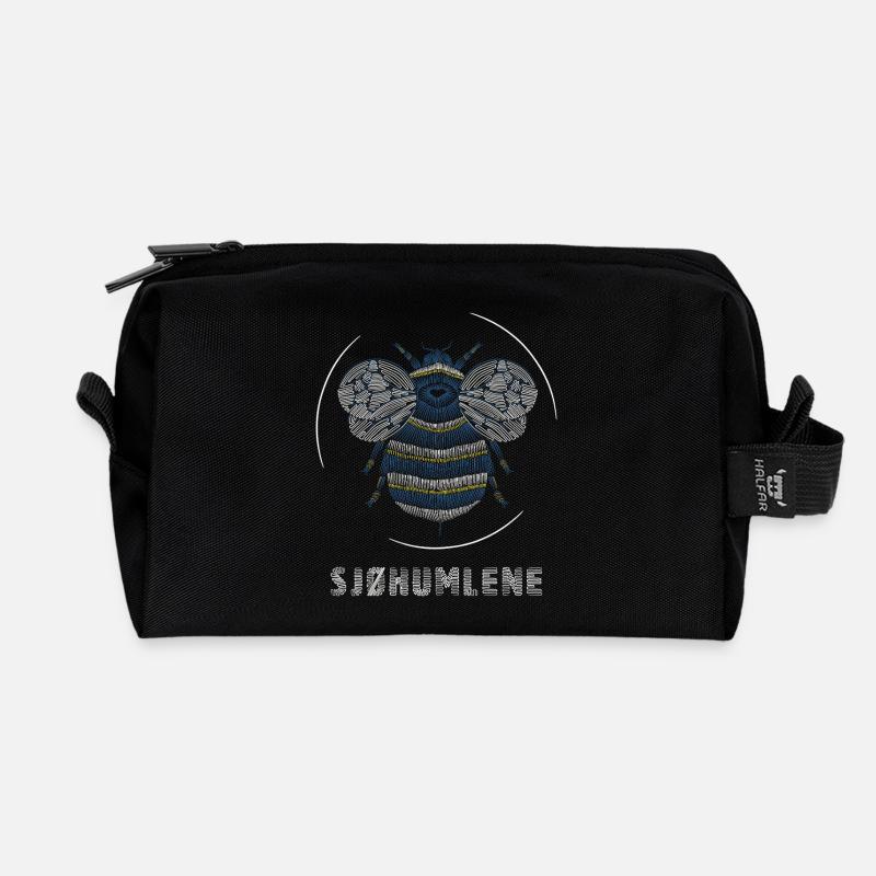 The sea hops - Recycled Toiletry Zip Bag - black