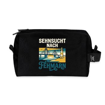 Fehmarn Sehnsucht - Recycelte Kulturtasche - Schwarz - Vorne