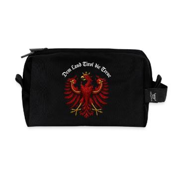 Tiroler Adler Rot Majestätisch - Recycelte Kulturtasche - Schwarz - Vorne