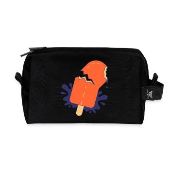 Espiègle de l’été, ambiances audacieuses de popsicle - Trousse de toilette en tissu recyclé - noir - Devant