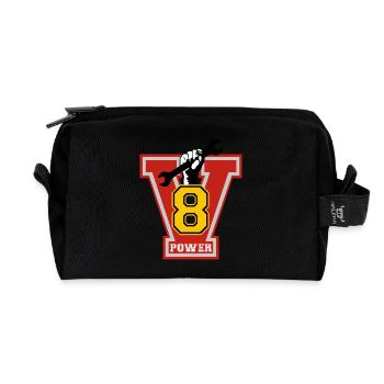 v8 power - Trousse de toilette en tissu recyclé - noir - Devant