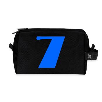 7. GEBURTSTAG. ALLES GUTE ZUM GEBURTSTAG! - Recycelte Kulturtasche - Schwarz - Vorne