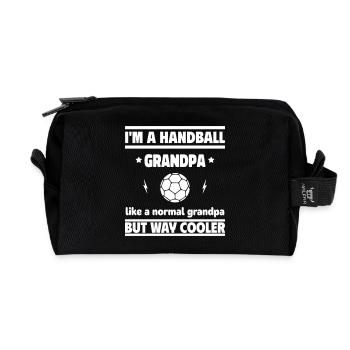 I'm a handball op, but cooler - Recycled Toiletry Zip Bag - black - Front