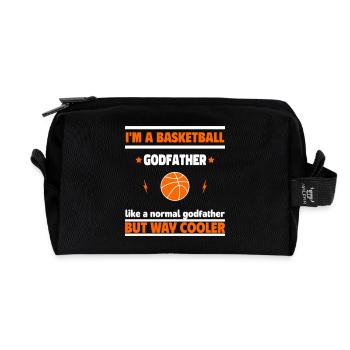 Patensohn Basketballspieler - Recycelte Kulturtasche - Schwarz - Vorne