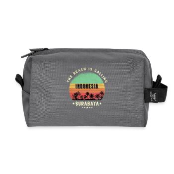 Surabaya Indonesien Strand Design - Recycelte Kulturtasche - Anthrazit - Vorne