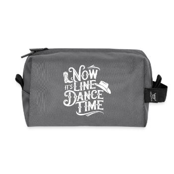 Es ist Line Dance Zeit - Linedance meine Passion - Recycelte Kulturtasche - Anthrazit - Vorne