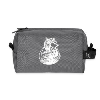 Vintage Ente - knuddeliger Erpel knuffiger Vogel - Recycelte Kulturtasche - Anthrazit - Vorne
