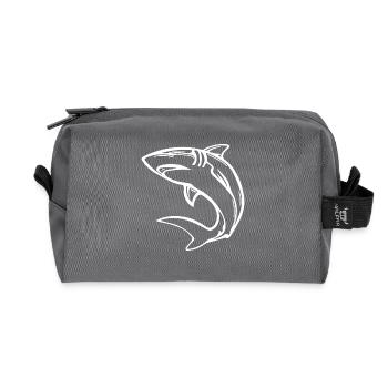 Eleganter Hochseehai - Recycelte Kulturtasche - Anthrazit - Vorne