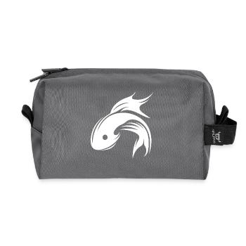 Fish Portrait Tattoo - Recycled Toiletry Zip Bag - anthracite - Front