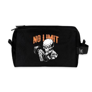 Entraînement de musculation du crâne et No Limit - Trousse de toilette en tissu recyclé - noir - Devant