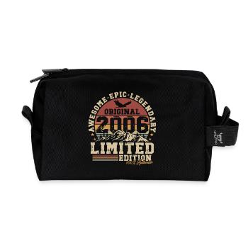 2006 Jahrgang Vintage Retro Geburtstag Geschenk - Recycelte Kulturtasche - Schwarz - Vorne