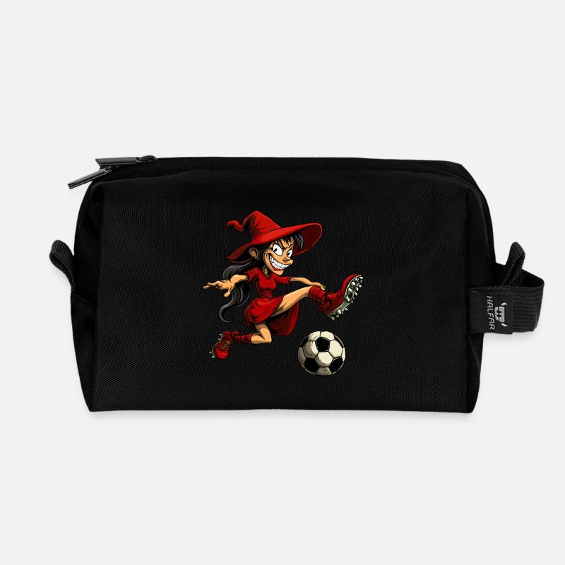 Hexen Fussball - Recycelte Kulturtasche - Schwarz