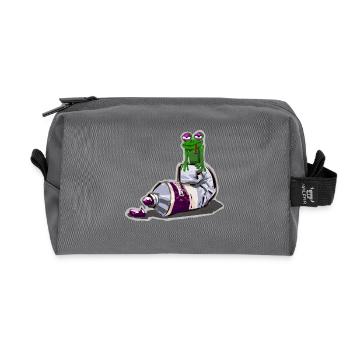 Grenouille à huile - Trousse de toilette en tissu recyclé - anthracite - Devant