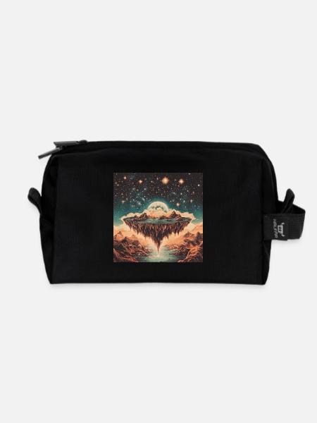 floating island - Recycelte Kulturtasche - Schwarz