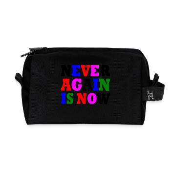 Never again is now - Trousse de toilette en tissu recyclé - noir - Devant