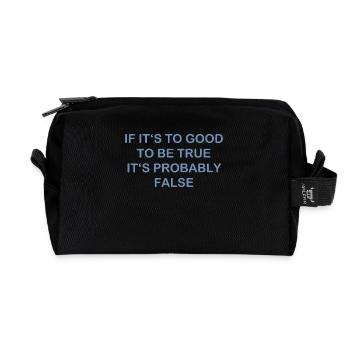 Zuvor schön wahrscheinlich falsch lustiger Spruch - Recycelte Kulturtasche - Schwarz - Vorne