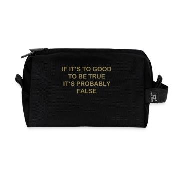 Zuvor schön wahrscheinlich falsch lustiger Spruch - Recycelte Kulturtasche - Schwarz - Vorne