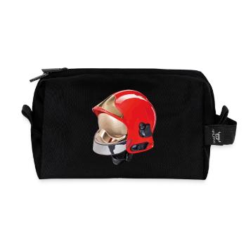 casque de pompiers - Trousse de toilette en tissu recyclé - noir - Devant