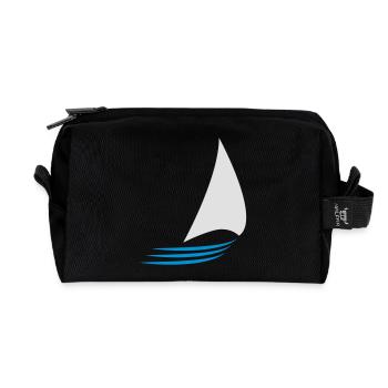 segel-cap - Recycelte Kulturtasche - Schwarz - Vorne