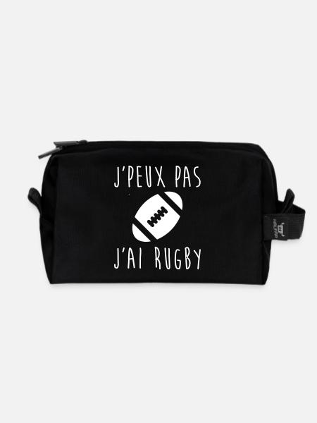 J'peux pas j'ai rugby - T-shirt rugby - Trousse de toilette en tissu recyclé - noir