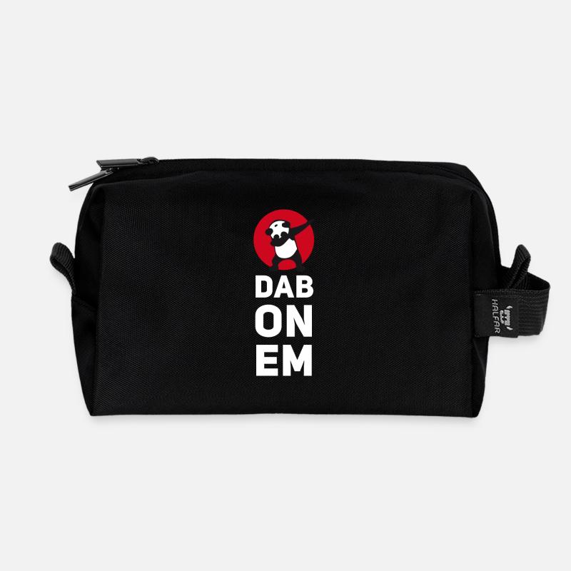 dab on em dabbing panda football touchdown mooving - Recycelte Kulturtasche - Schwarz