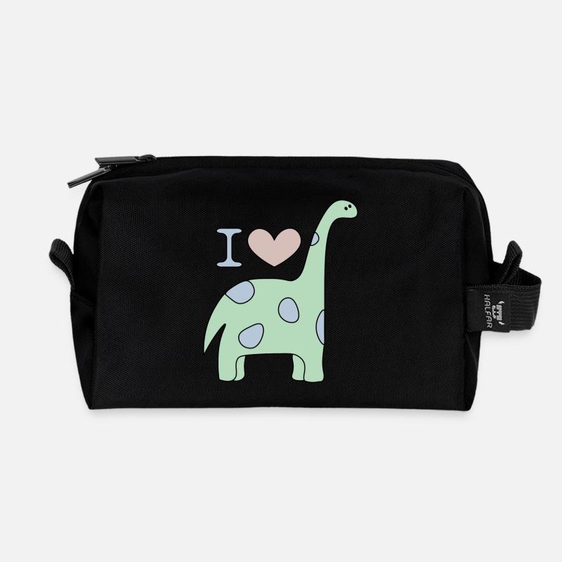 J'aime Dino - Trousse de toilette en tissu recyclé - noir